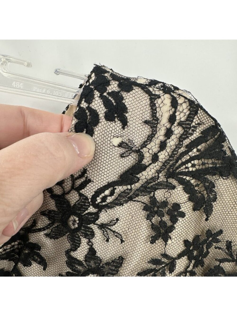 VINTAGE 50S COCKTAIL DRESS XS black lace fit flare party special occasion retro - Picture 4 of 14